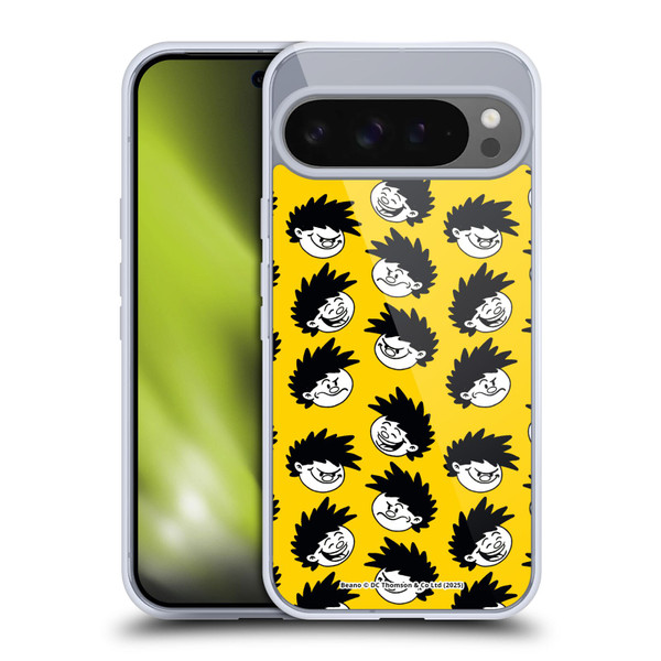 Beano Bananaman Patterns Dennis Head Soft Gel Case for Google Pixel 9 Pro XL