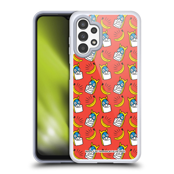 Beano Bananaman Patterns Head Soft Gel Case for Samsung Galaxy A13 (2022)