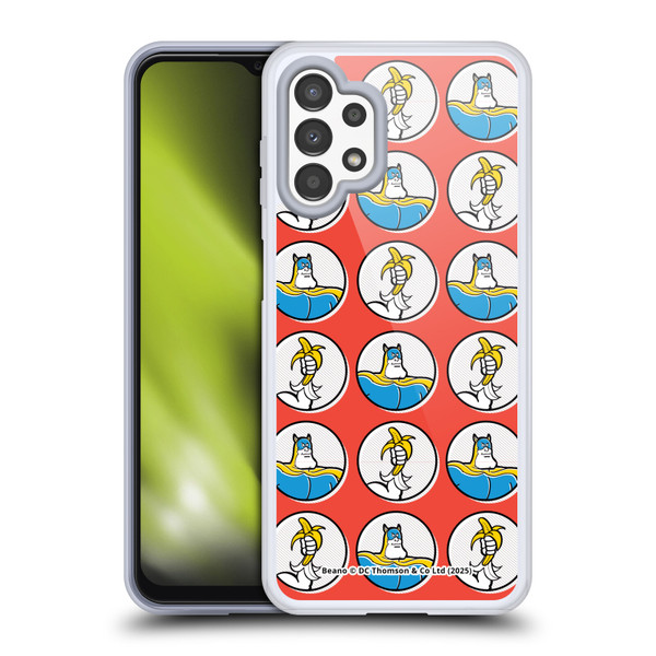 Beano Bananaman Patterns Red Circles Soft Gel Case for Samsung Galaxy A13 (2022)