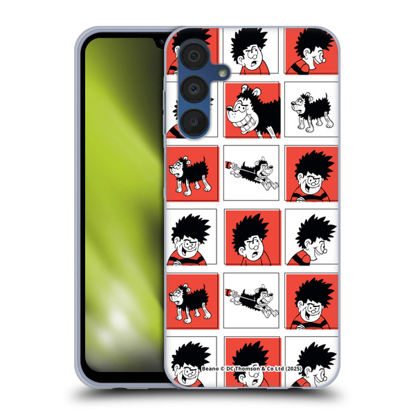 Beano Bananaman Patterns Dennis Soft Gel Case for Samsung Galaxy A15 & MagSafe