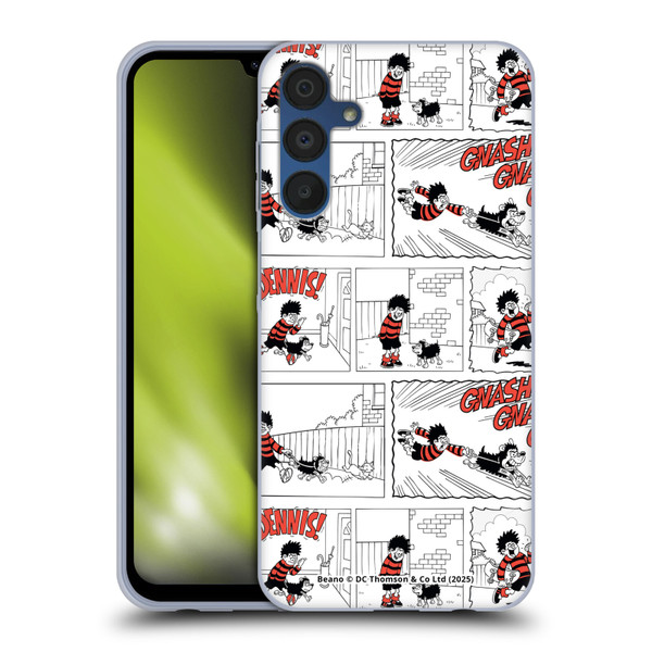 Beano Bananaman Patterns Dennis Gnasher Soft Gel Case for Samsung Galaxy A15 & MagSafe