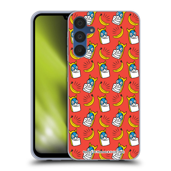 Beano Bananaman Patterns Head Soft Gel Case for Samsung Galaxy A15 & MagSafe