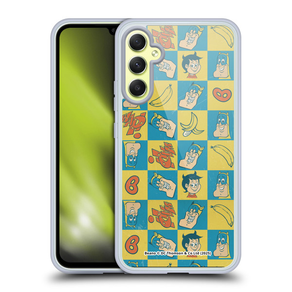 Beano Bananaman Patterns Classic Soft Gel Case for Samsung Galaxy A34 5G