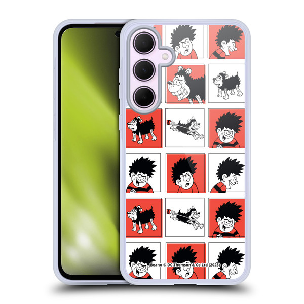 Beano Bananaman Patterns Dennis Soft Gel Case for Samsung Galaxy A35 5G
