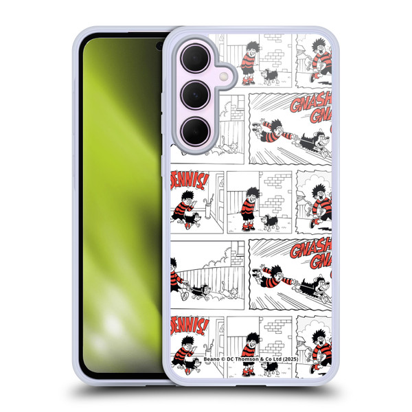 Beano Bananaman Patterns Dennis Gnasher Soft Gel Case for Samsung Galaxy A35 5G