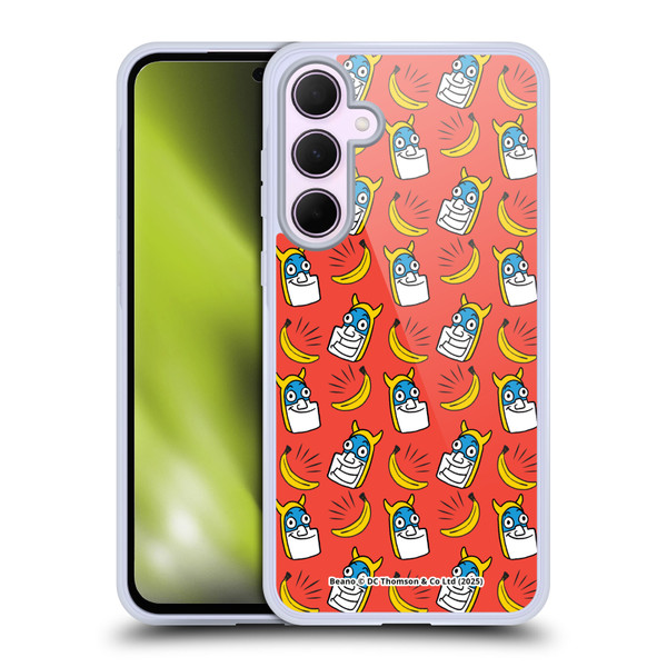 Beano Bananaman Patterns Head Soft Gel Case for Samsung Galaxy A35 5G