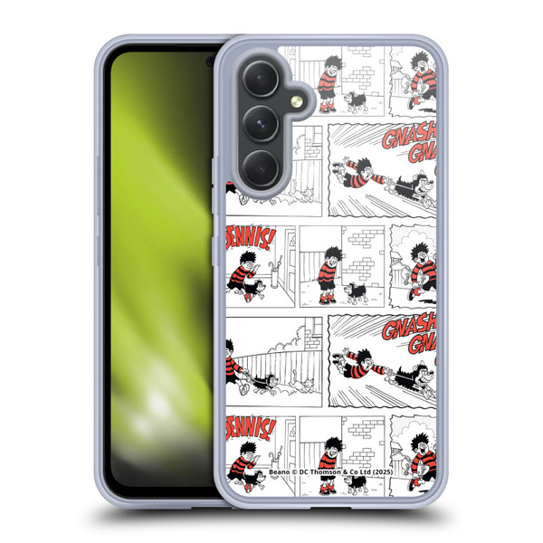 Beano Bananaman Patterns Dennis Gnasher Soft Gel Case for Samsung Galaxy A54 5G