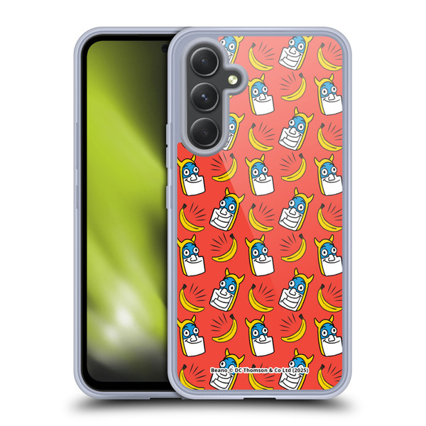 Beano Bananaman Patterns Head Soft Gel Case for Samsung Galaxy A54 5G