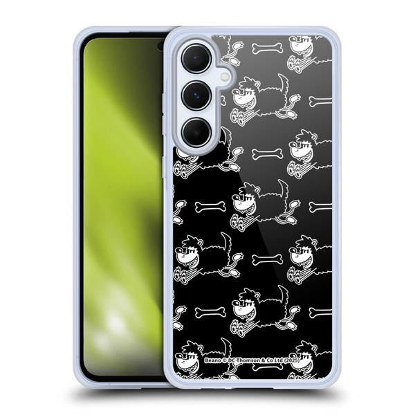 Beano Bananaman Patterns Gnasher Soft Gel Case for Samsung Galaxy A55 5G