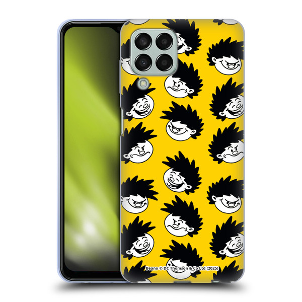 Beano Bananaman Patterns Dennis Head Soft Gel Case for Samsung Galaxy M33 (2022)