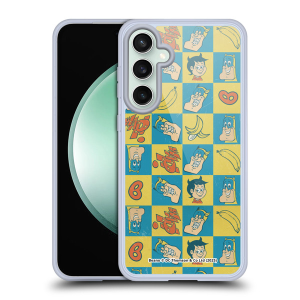 Beano Bananaman Patterns Classic Soft Gel Case for Samsung Galaxy S23 FE 5G & MagSafe