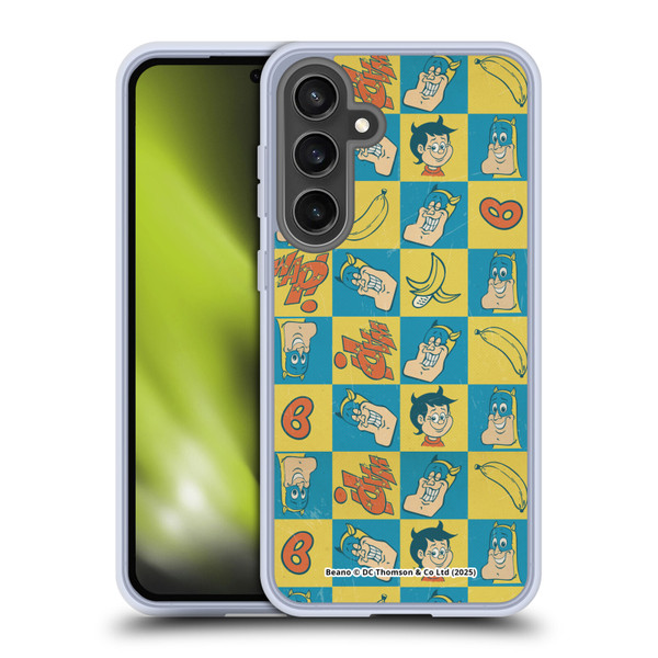 Beano Bananaman Patterns Classic Soft Gel Case for Samsung Galaxy S24 FE & MagSafe
