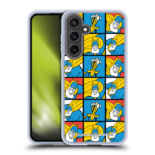 Beano Bananaman Patterns Squares Soft Gel Case for Samsung Galaxy S24 FE & MagSafe