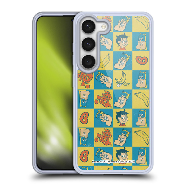 Beano Bananaman Patterns Classic Soft Gel Case for Samsung Galaxy S23 5G & MagSafe