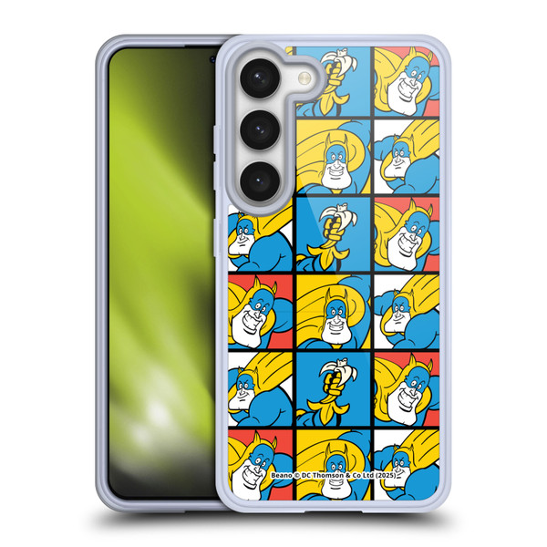 Beano Bananaman Patterns Squares Soft Gel Case for Samsung Galaxy S23 5G & MagSafe