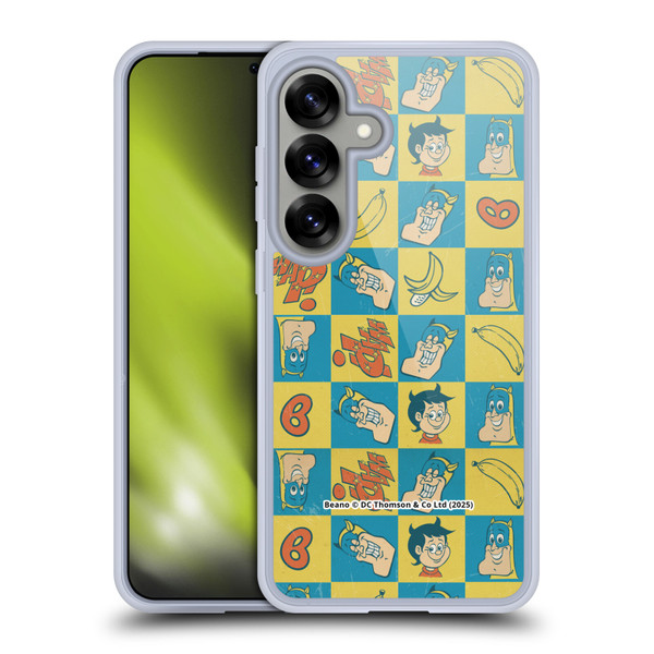 Beano Bananaman Patterns Classic Soft Gel Case for Samsung Galaxy S25 & MagSafe