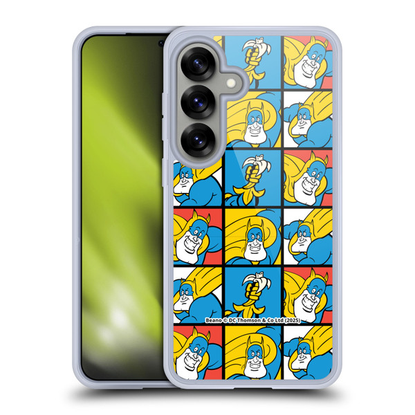 Beano Bananaman Patterns Squares Soft Gel Case for Samsung Galaxy S25 & MagSafe