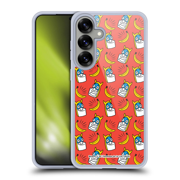 Beano Bananaman Patterns Head Soft Gel Case for Samsung Galaxy S25+ & MagSafe