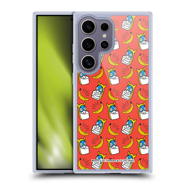 Beano Bananaman Patterns Head Soft Gel Case for Samsung Galaxy S25 Ultra & MagSafe