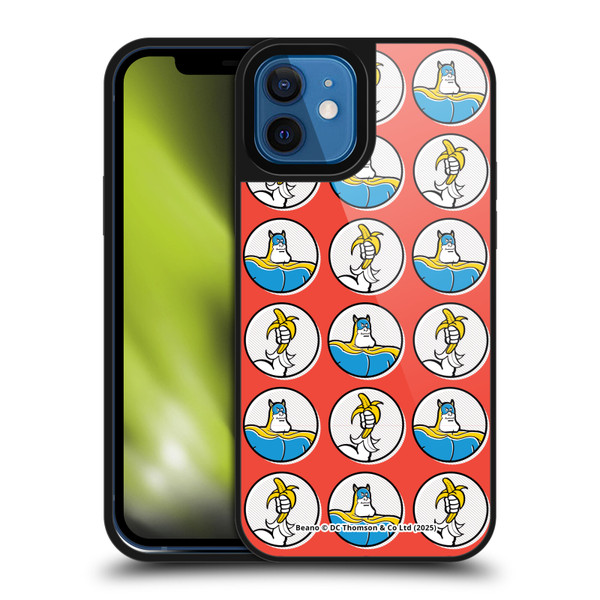 Beano Bananaman Patterns Red Circles Gel Armour Case For Apple iPhone 12 / iPhone 12 Pro