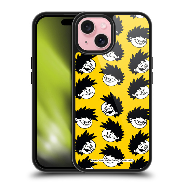 Beano Bananaman Patterns Dennis Head Gel Armour Case For Apple iPhone 15