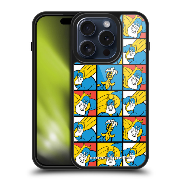 Beano Bananaman Patterns Squares Gel Armour Case For Apple iPhone 15 Pro