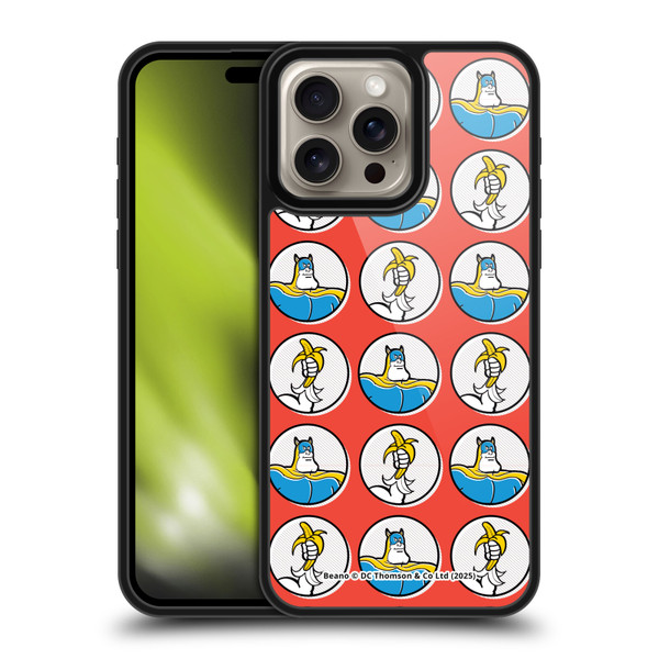 Beano Bananaman Patterns Red Circles Gel Armour Case For Apple iPhone 16 Pro Max