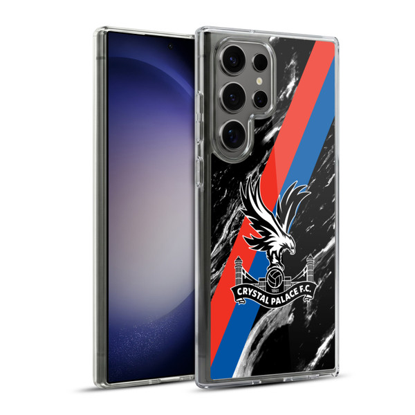 Crystal Palace FC Crest Black Marble Soft Gel Case for Samsung Galaxy S23 Ultra 5G & MagSafe