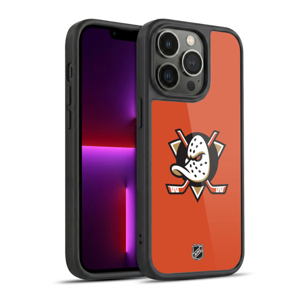 NHL Anaheim Ducks Plain Gel Armour Case For Apple iPhone 13 Pro