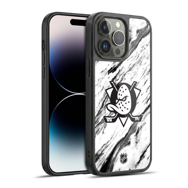 NHL Anaheim Ducks Marble Gel Armour Case For Apple iPhone 14 Pro Max