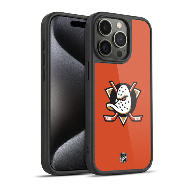 NHL Anaheim Ducks Plain Gel Armour Case For Apple iPhone 15 Pro