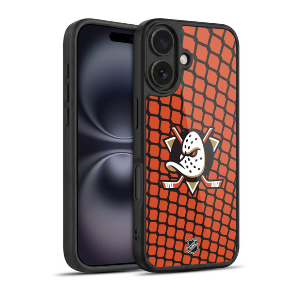 NHL Anaheim Ducks Net Pattern Gel Armour Case For Apple iPhone 16