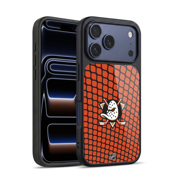 NHL Anaheim Ducks Net Pattern Gel Armour Case For Apple iPhone 17 Pro