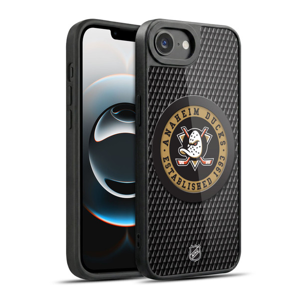 NHL Anaheim Ducks Puck Texture Gel Armour Case For Apple iPhone 16e / Apple iPhone 17e