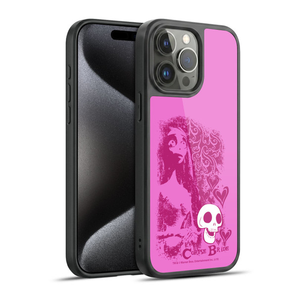 Corpse Bride Key Art Pink Distressed Look Gel Armour Case For Apple iPhone 15 Pro Max