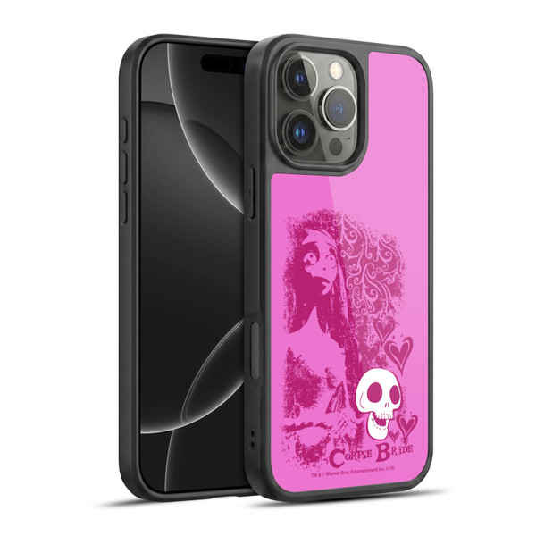 Corpse Bride Key Art Pink Distressed Look Gel Armour Case For Apple iPhone 16 Pro Max