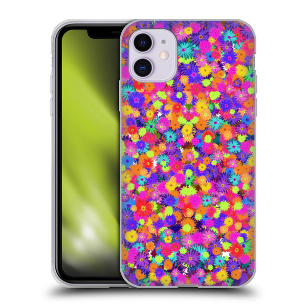Grace Illustration Lovely Floral Daisies Soft Gel Case for Apple iPhone 11