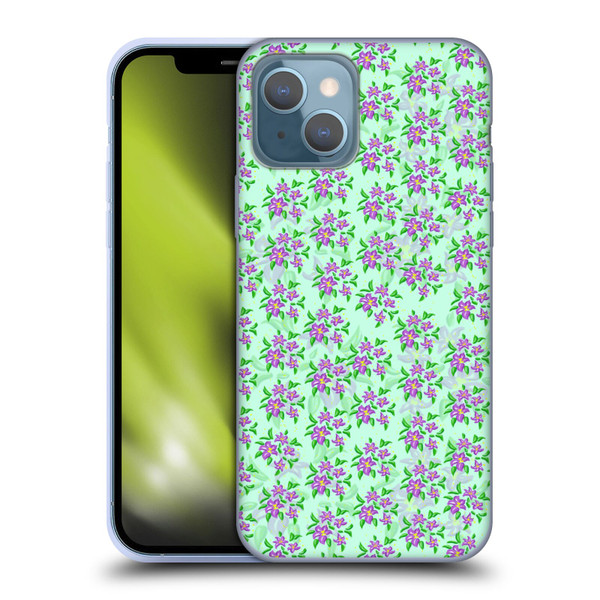 Grace Illustration Lovely Floral Cosmos Soft Gel Case for Apple iPhone 13