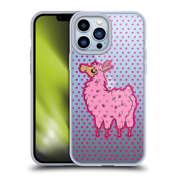 Grace Illustration Llama In Love Soft Gel Case for Apple iPhone 13 Pro Max & MagSafe