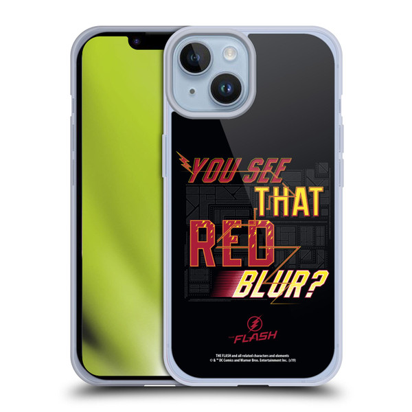 The Flash TV Series Graphics Red Blur Soft Gel Case for Apple iPhone 14