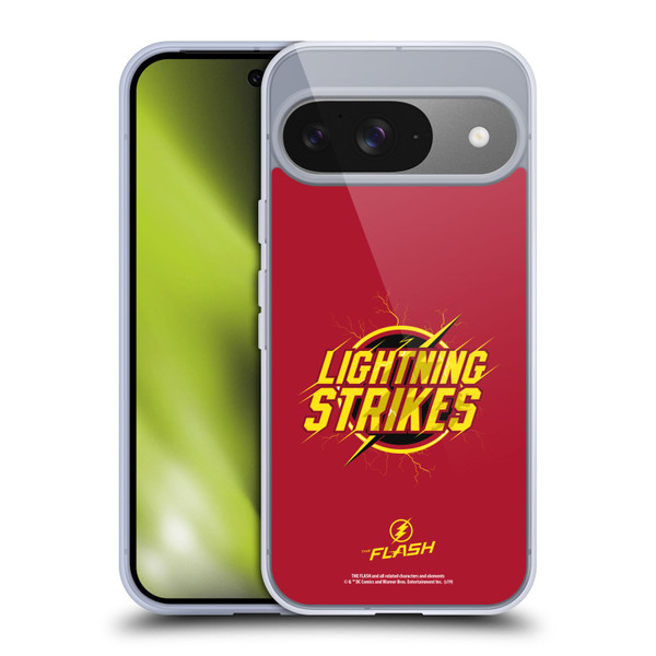 The Flash TV Series Graphics Lightning Strikes Soft Gel Case for Google Pixel 9 / Pixel 9 Pro