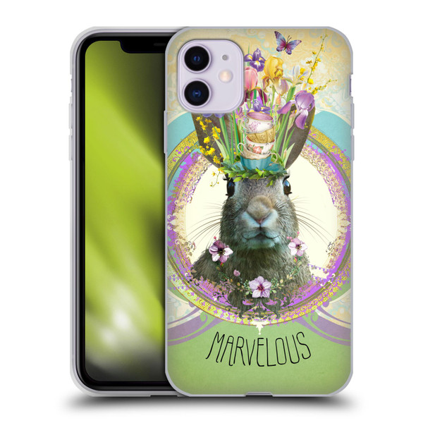 Duirwaigh Boho Animals Rabbit Soft Gel Case for Apple iPhone 11