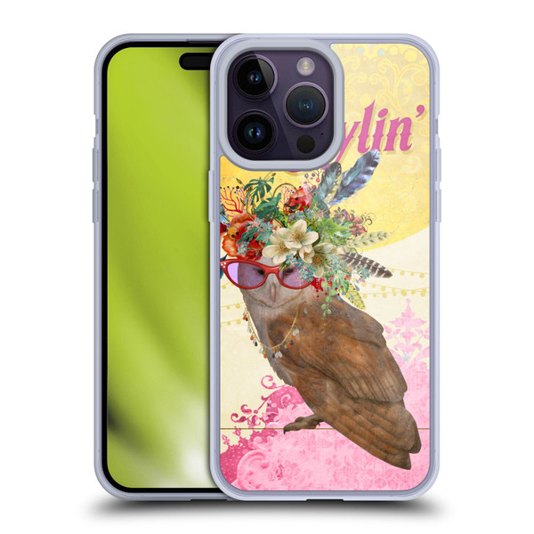 Duirwaigh Boho Animals Owl Soft Gel Case for Apple iPhone 14 Pro Max & MagSafe