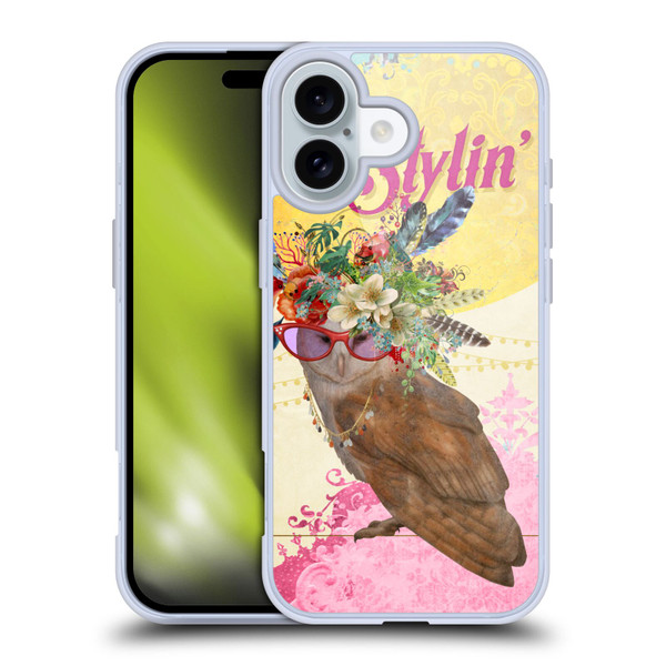 Duirwaigh Boho Animals Owl Soft Gel Case for Apple iPhone 16 & MagSafe