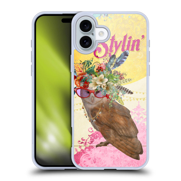 Duirwaigh Boho Animals Owl Soft Gel Case for Apple iPhone 16 Plus & MagSafe