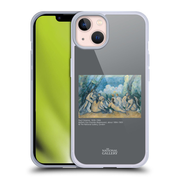 The National Gallery People Cezanne Bathers Soft Gel Case for Apple iPhone 13