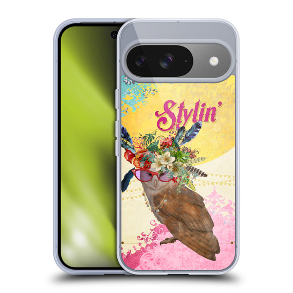 Duirwaigh Boho Animals Owl Soft Gel Case for Google Pixel 9 / Pixel 9 Pro