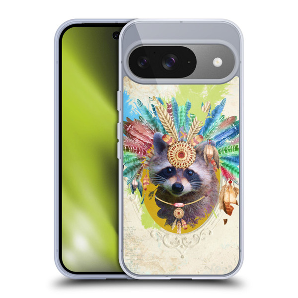 Duirwaigh Boho Animals Raccoon Soft Gel Case for Google Pixel 9 / Pixel 9 Pro