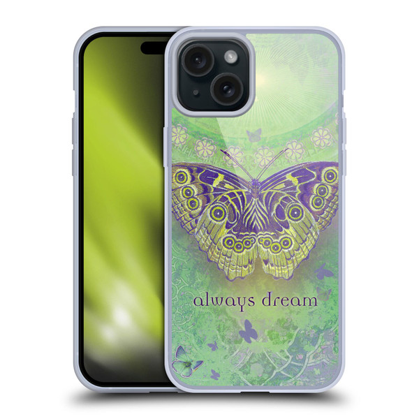 Duirwaigh Insects Butterfly Soft Gel Case for Apple iPhone 15 Plus & MagSafe