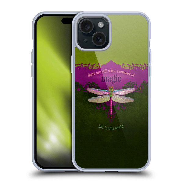 Duirwaigh Insects Dragonfly Soft Gel Case for Apple iPhone 15 Plus & MagSafe